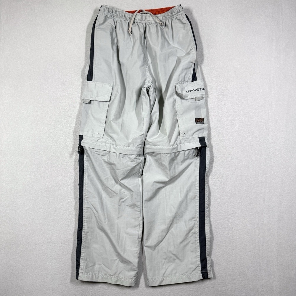 Vintage Aeropostale Pants XS Cargo Baggy Zip Off Convertible Track Wide Leg Y2K